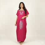 Premium Quality Stone Work Long Nighty