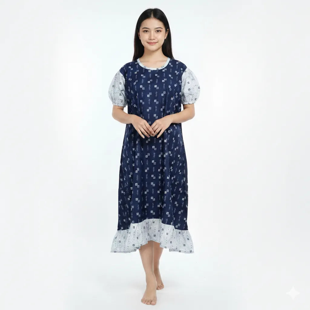 Soft Touch Cotton Prill Style Nighty