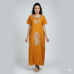 Luxury Stone Work Cotton Nighty