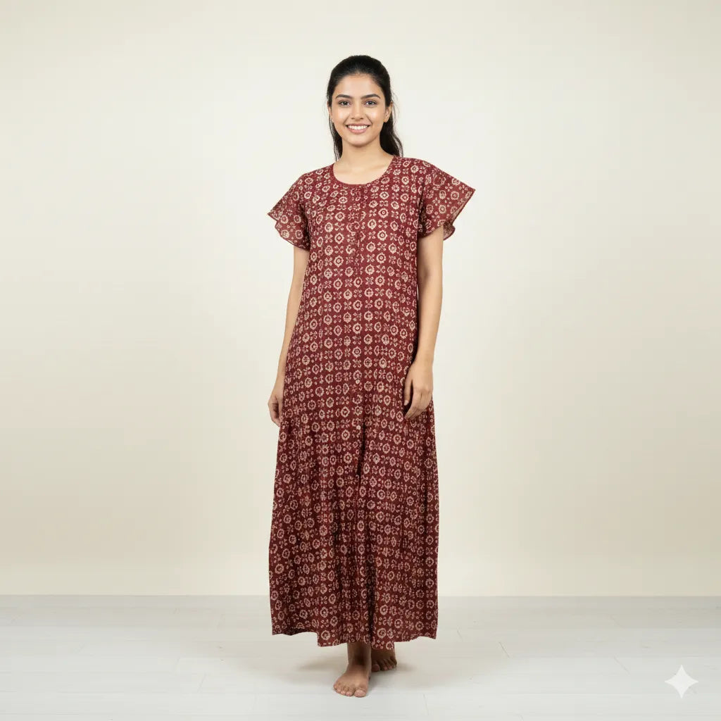 Classic Double Sleeve Cotton Nighty