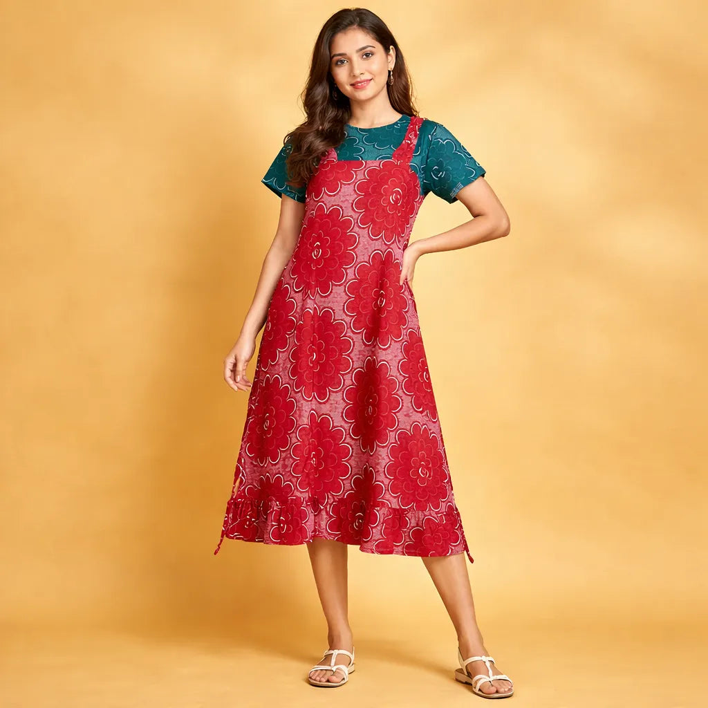 Cotton Dungaree Style Night Dress