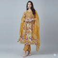 Trendy Printed Kurti Set with Straight Pant