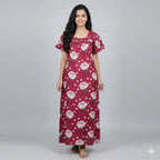 Elastic Model Cotton Nighty Dress