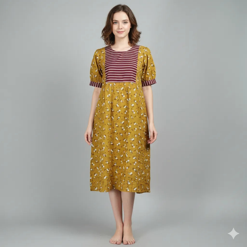 Premium Cotton Prill Style Nighty
