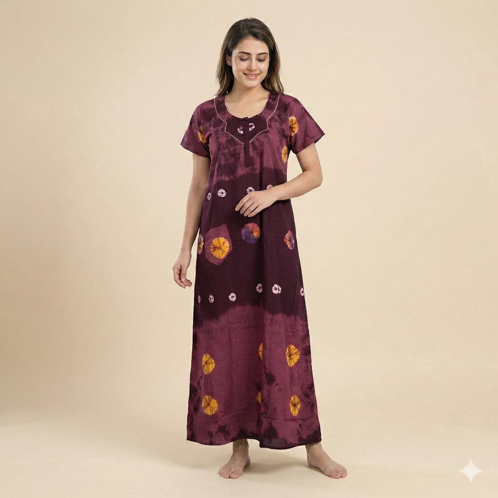 Hand Dyed Tie & Dye Cotton Nighty