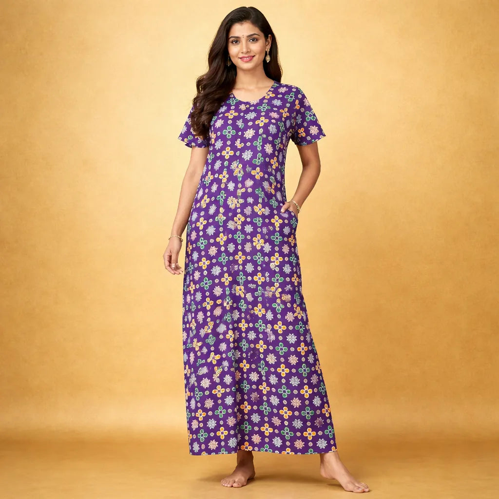 Women’s Cotton Button Nighty