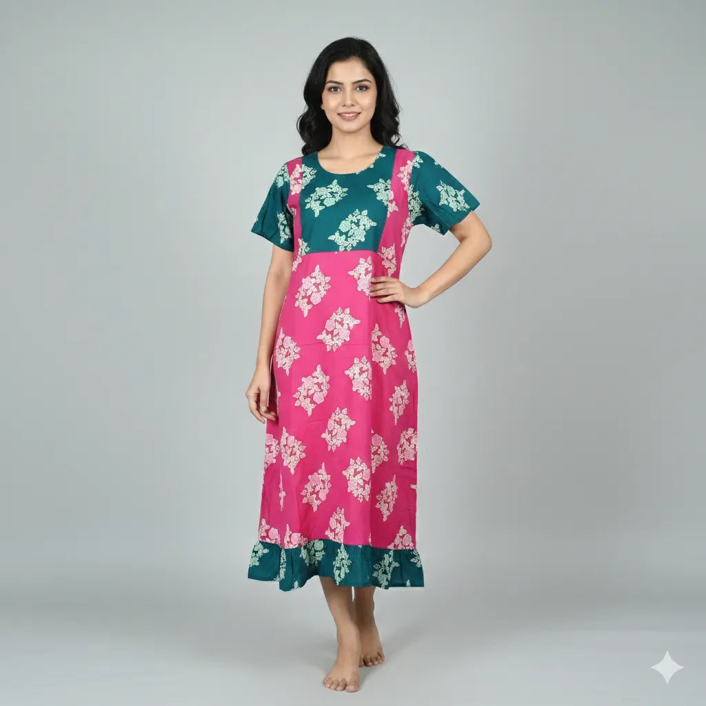 Soft Cotton Prill Style Nighty
