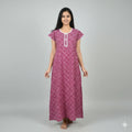 Home Wear Cotton Button Nighty