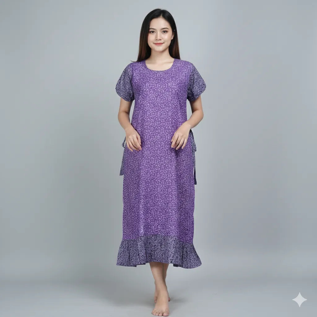 Relax Fit Cotton Prill Style Nighty