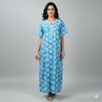 Women Double Sleeve Cotton Nighty