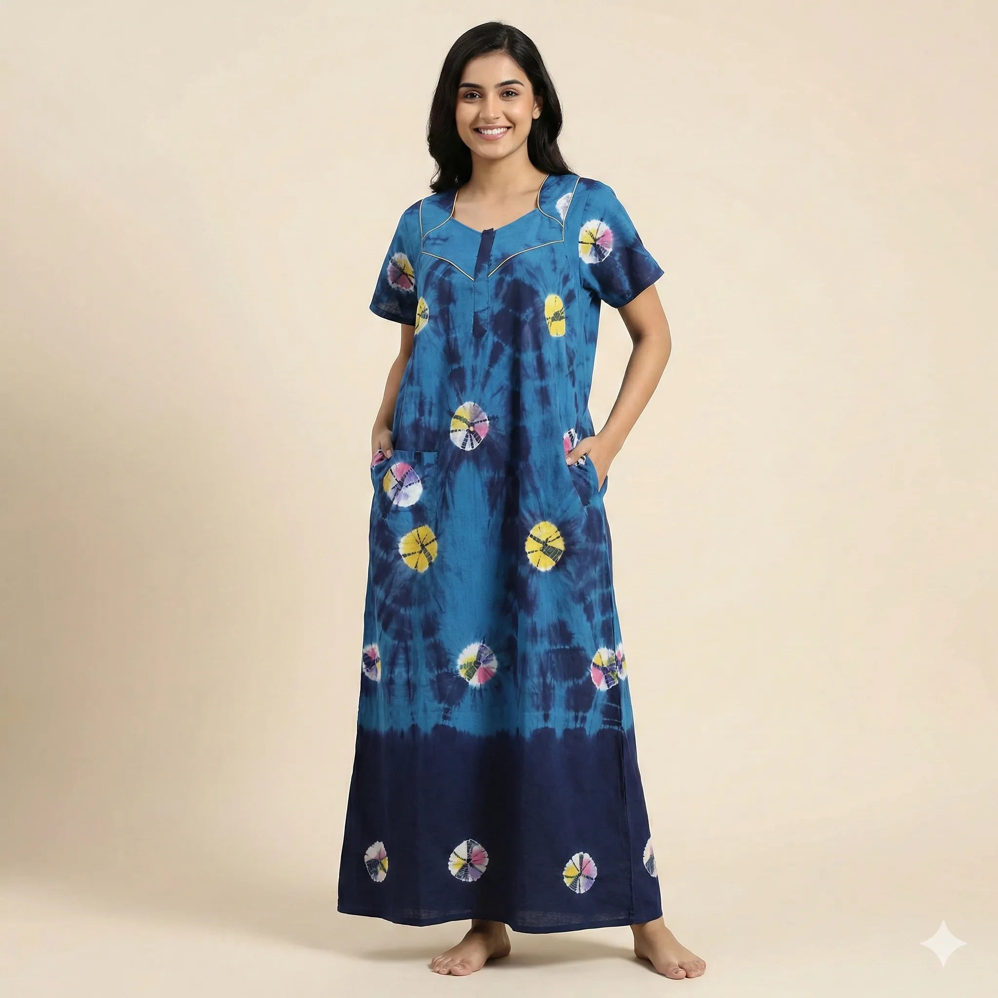 Modern Tie & Dye Women Nighty