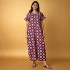 Premium Cotton Button Nighty