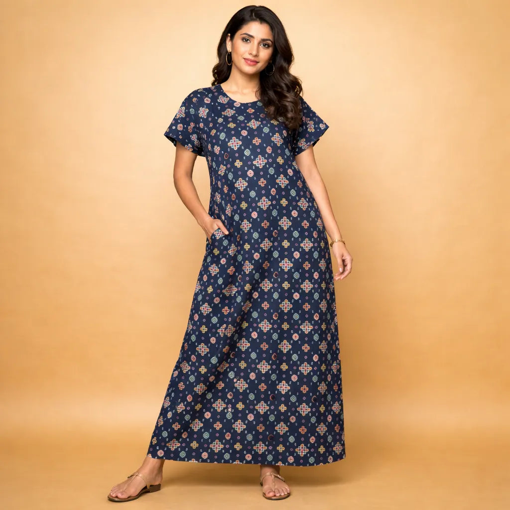 Relax Fit Cotton Button Nighty