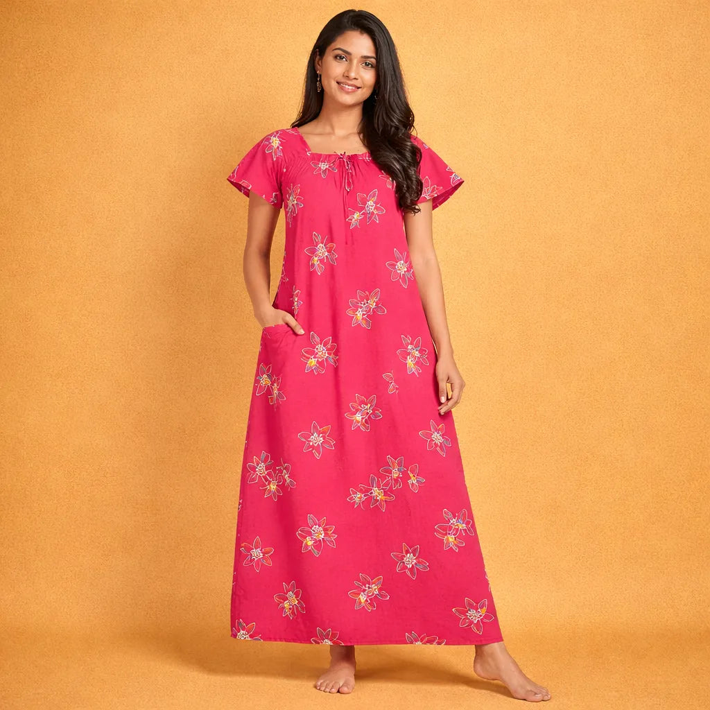 Soft Cotton Elastic Nighty