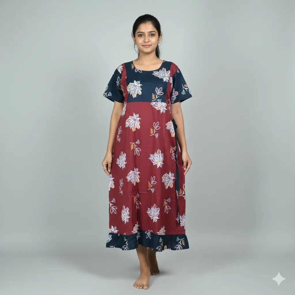 Lightweight Cotton Prill Style Nighty