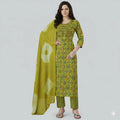 Women’s Printed Kurti Set with Straight Pant & Dupatta