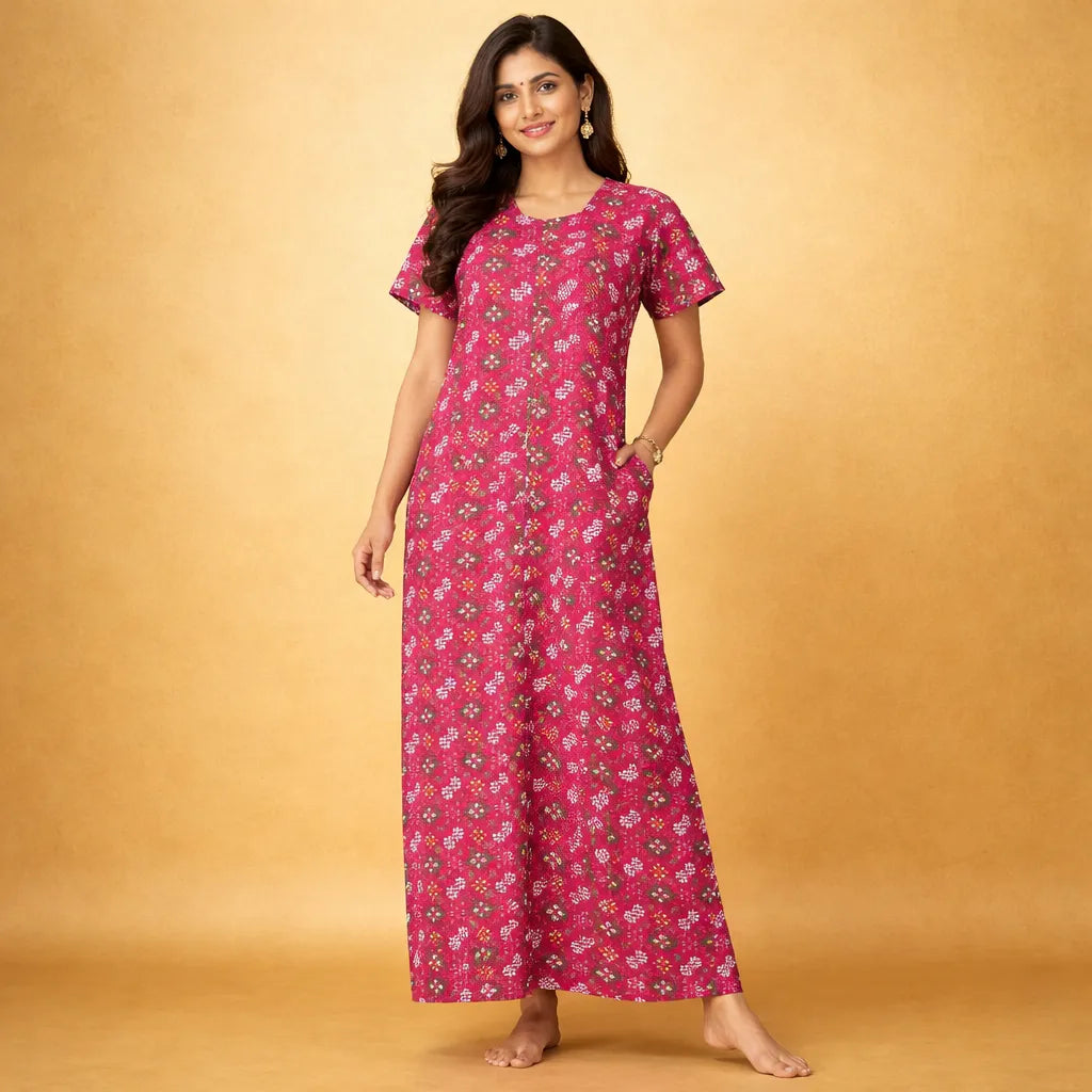 Soft Cotton Button Nightdress
