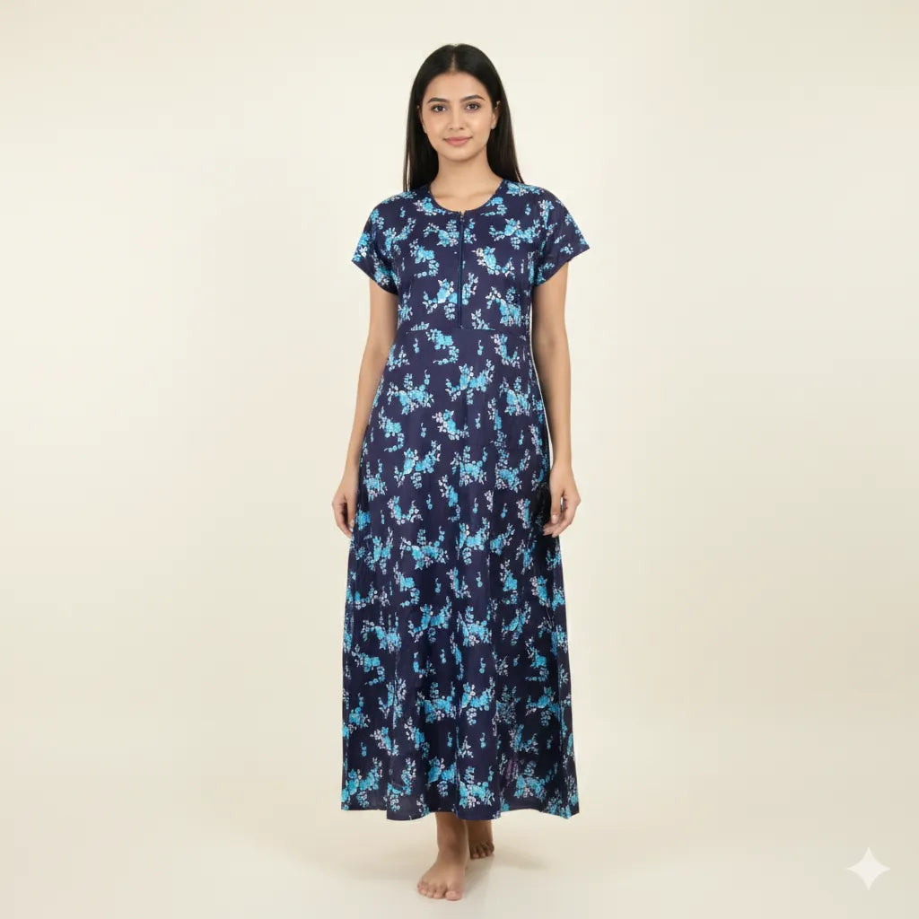 Pure Cotton Button Nighty for Women