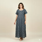 Full Length Double Sleeve Cotton Nighty