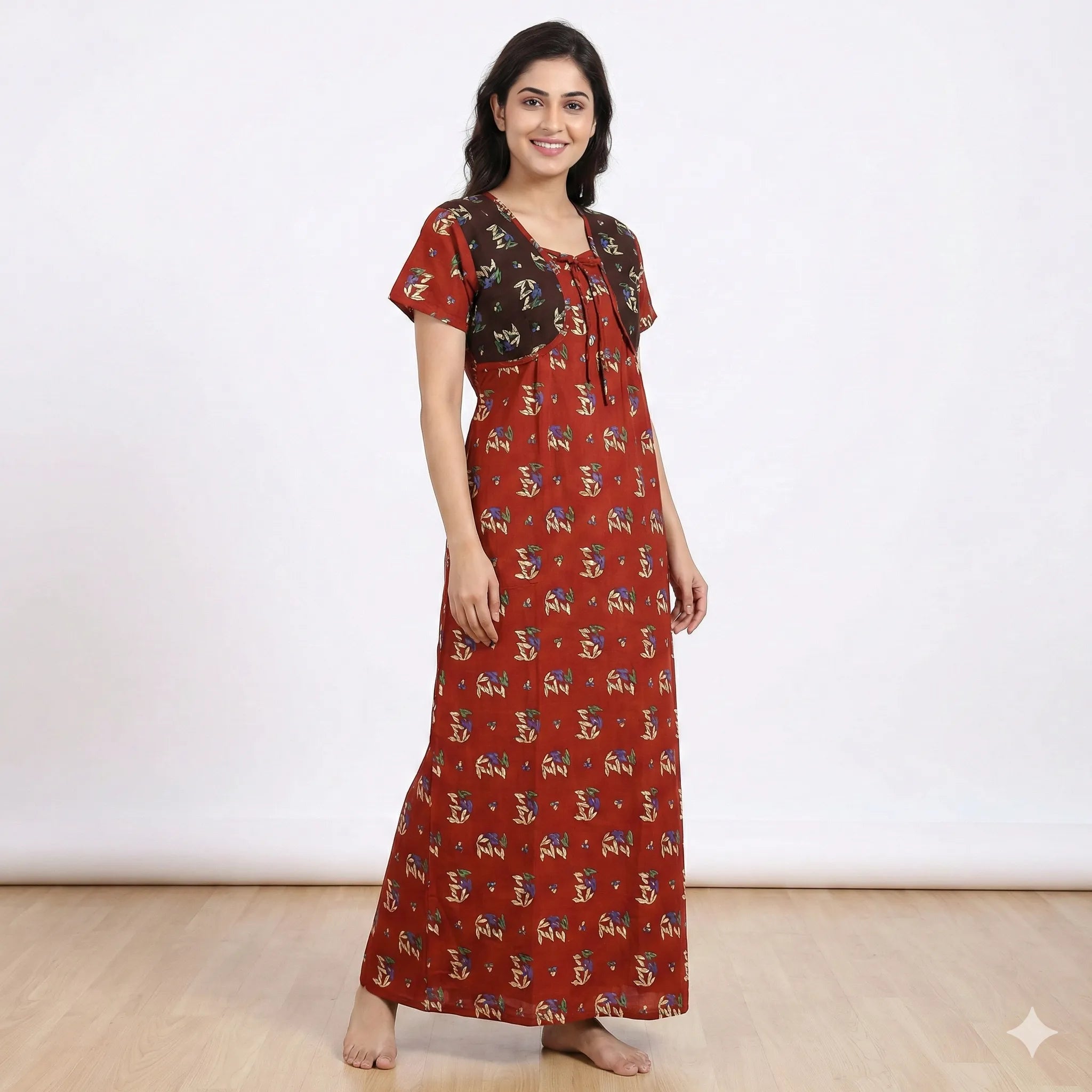 Daily Wear Coat Style Cotton Nighty