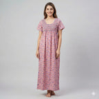 Luxury Embroidery Cotton Nighty