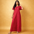 Home Wear Cotton Button Nighty