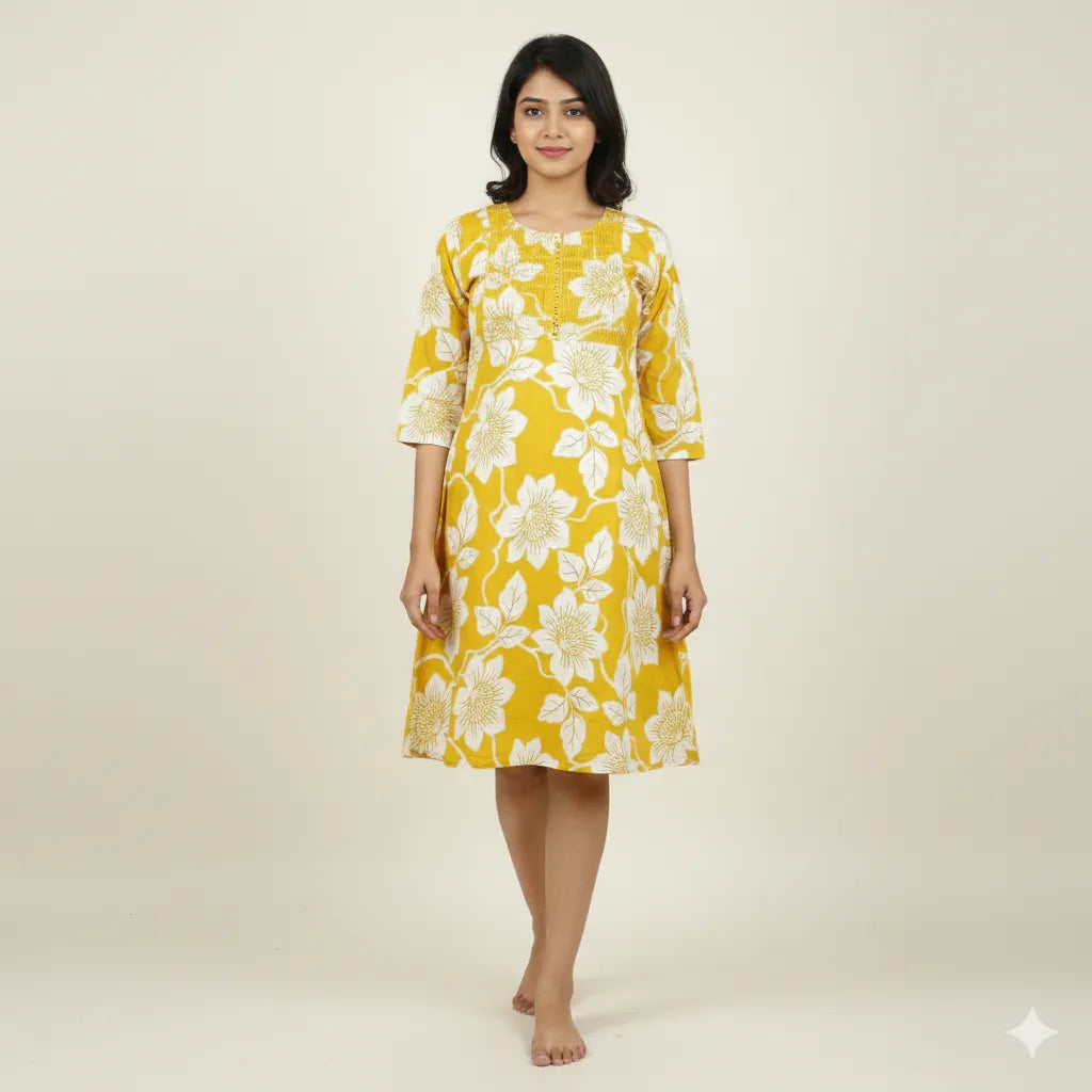 Relaxed Fit Spun Cotton Long Top