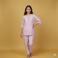 Cotton Blend Top Pant Set for Women