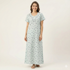 Soft-Touch Embroidered Cotton Nighty