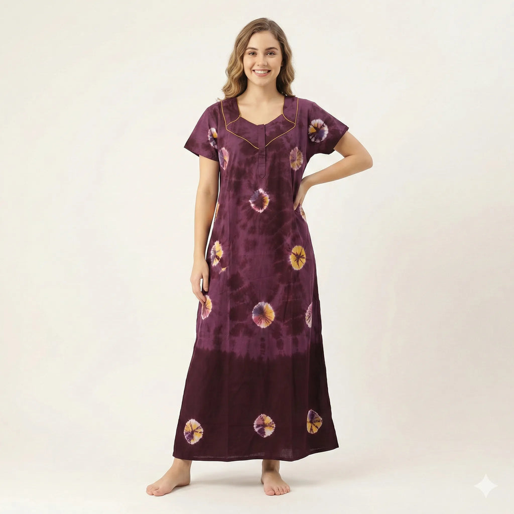 Casual Wear Tie & Dye Nightdress