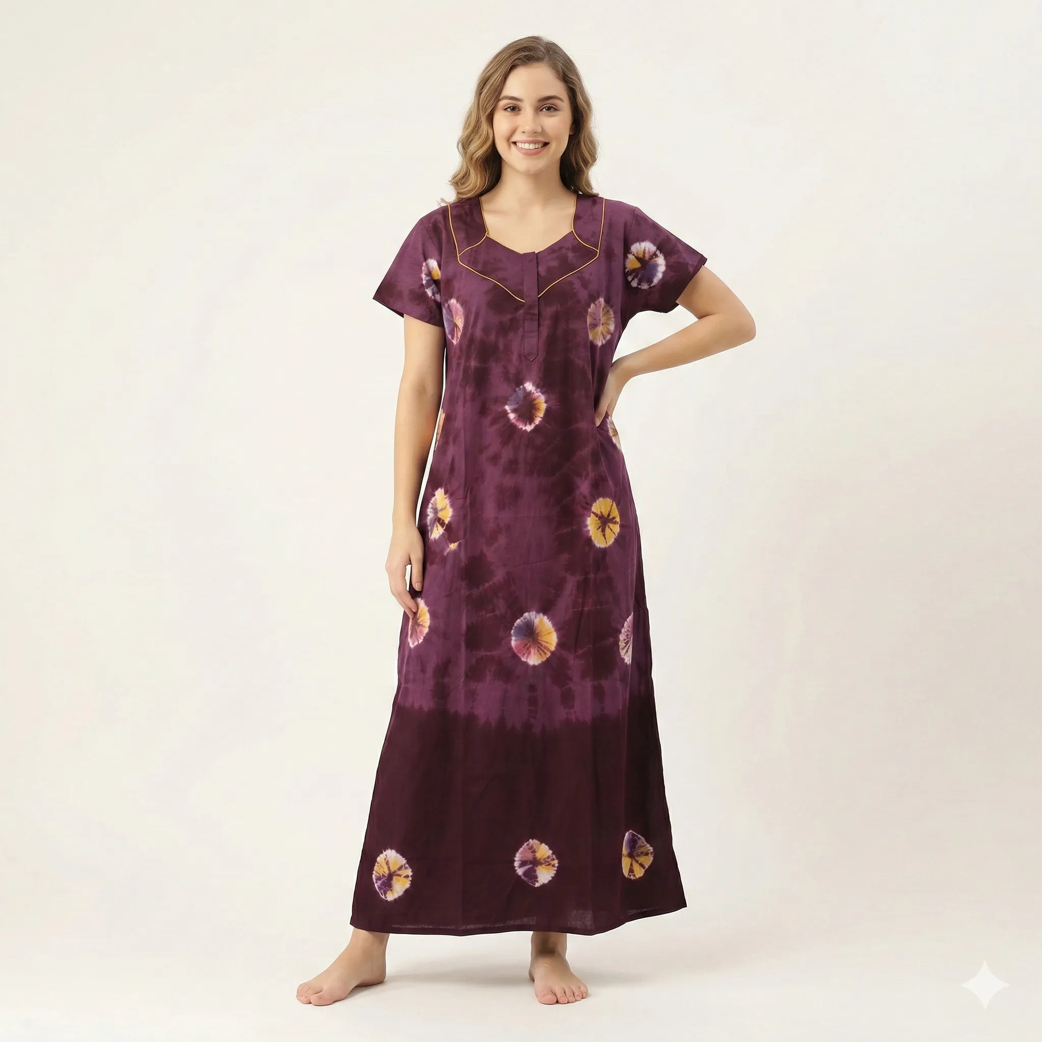Casual Wear Tie & Dye Nightdress