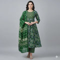 Women’s Cotton Blend Kurti Set with Dupatta