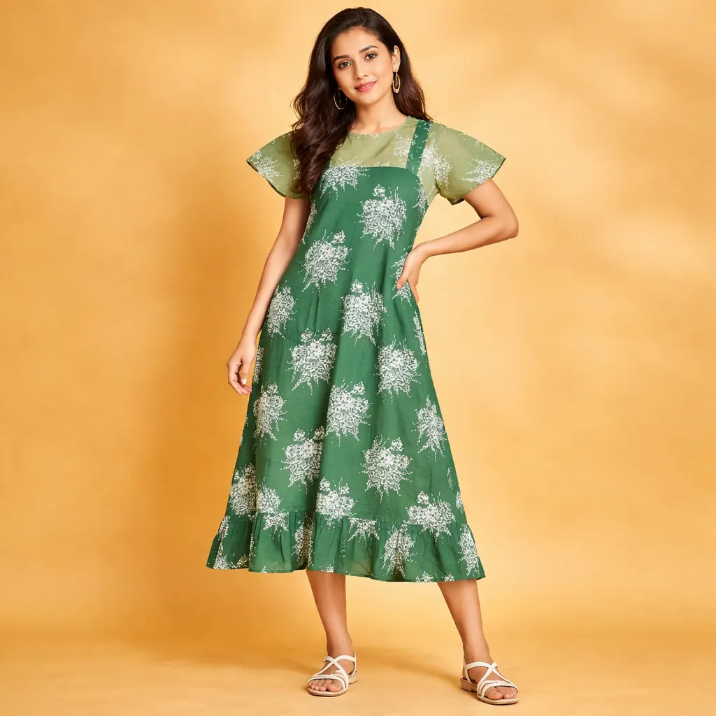 Premium Dungaree Pattern Night Dress