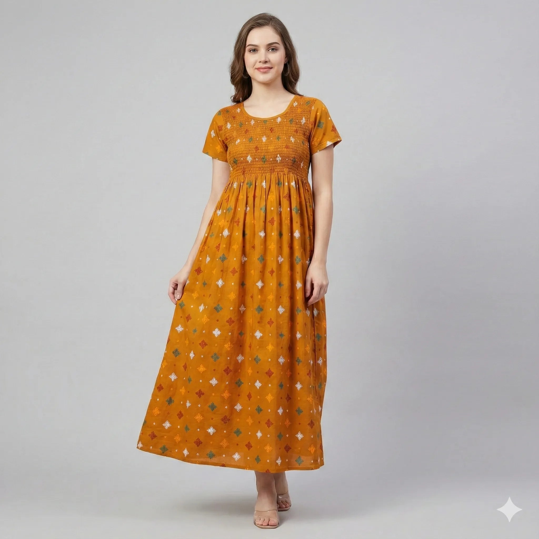 Women's Classic Cotton Smoking Nightdress