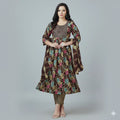 Women’s Printed Anarkali Kurti Set with Dupatta