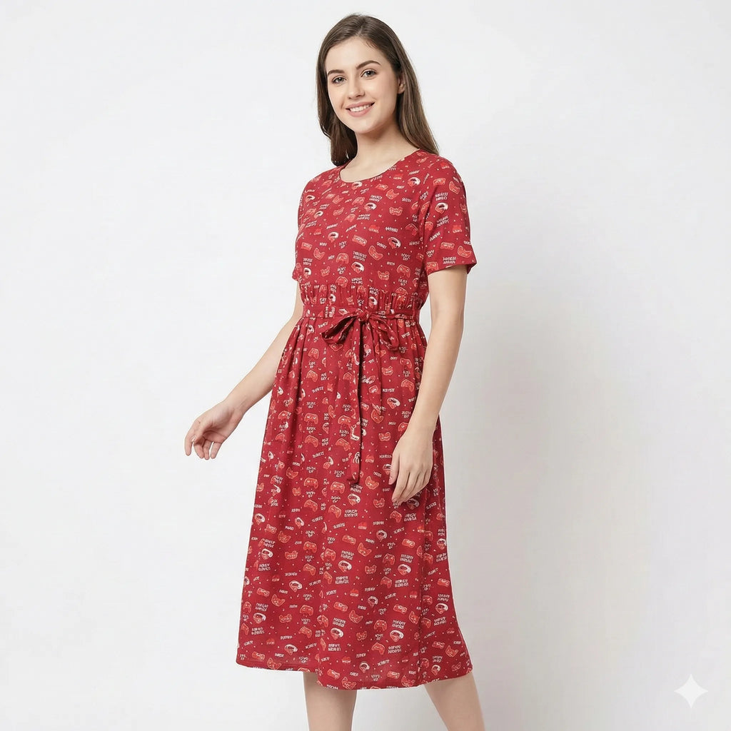 Non Feeding Home Wear Cotton Nighty