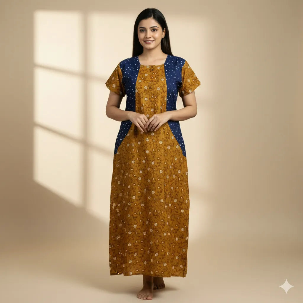 Half & Half Comfortable Night Dress