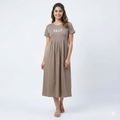 Everyday Pure Cotton Maternity Maxi Dress (Brown)