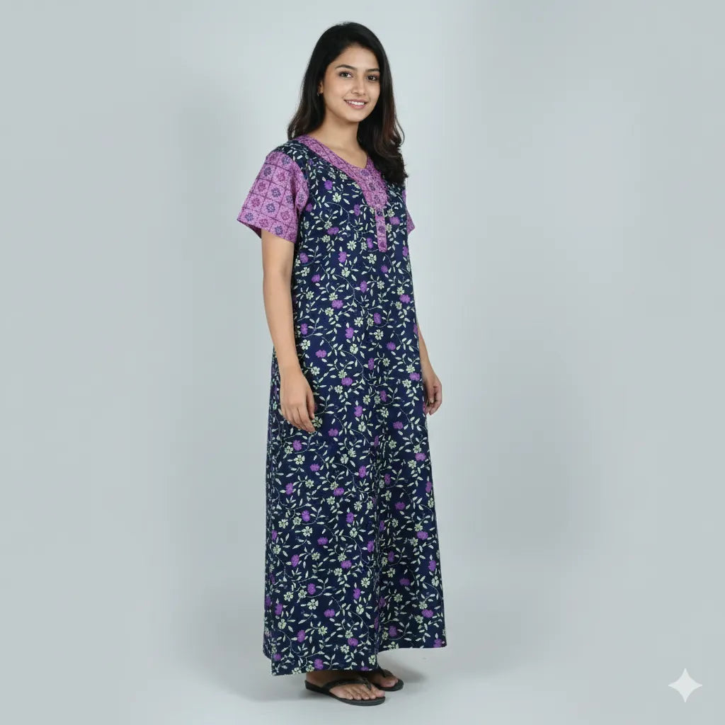 Half and Half Casual Wear Nightdress