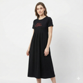 Pure Cotton Maternity Maxi Dress (Black)