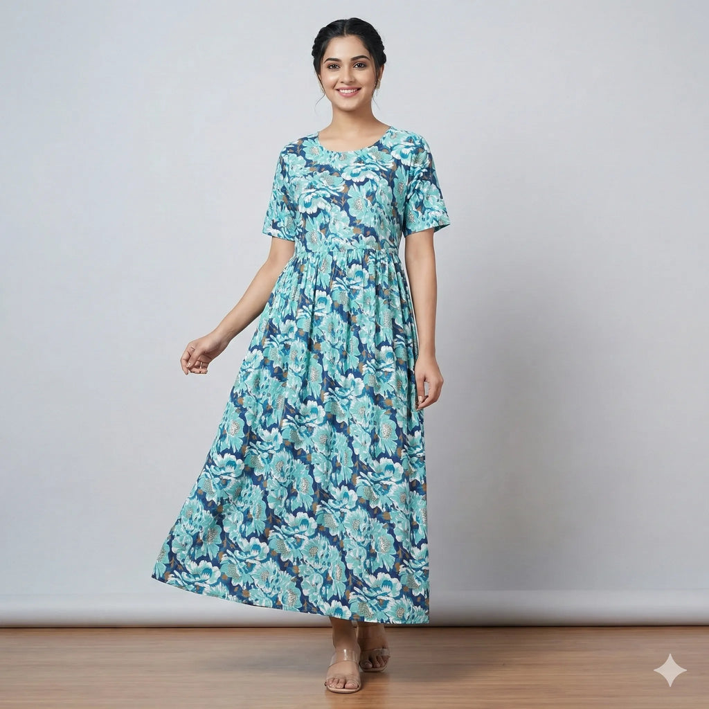 Relaxed Fit Cotton Feeding Nighty