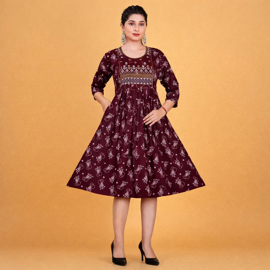 Premium A-Line Ethnic Top for Women
