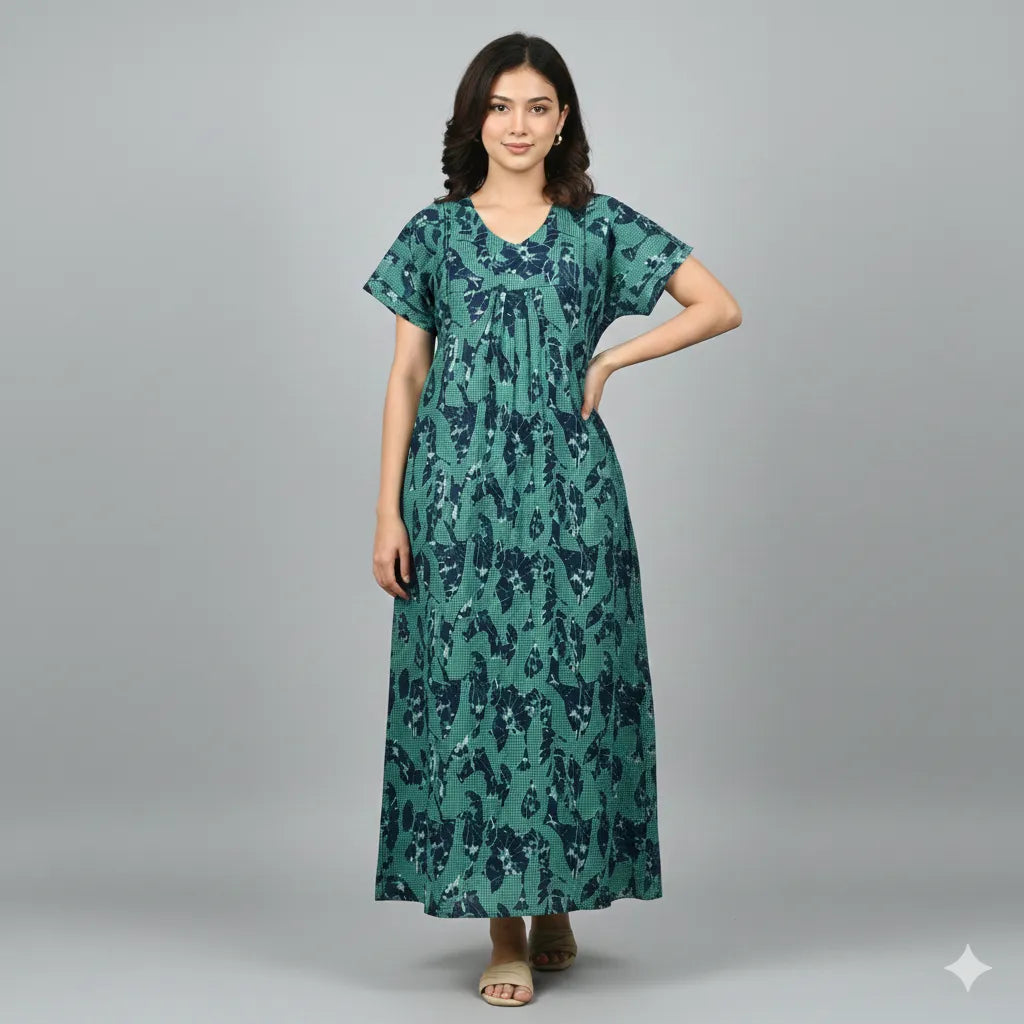Classic Luxury Cotton Home Dress