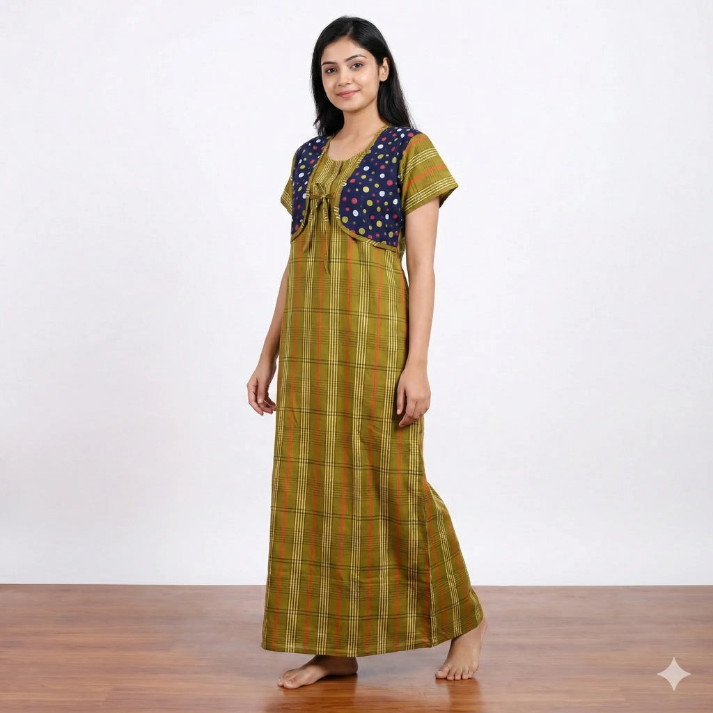 Soft Finish Coat Model Cotton Nighty