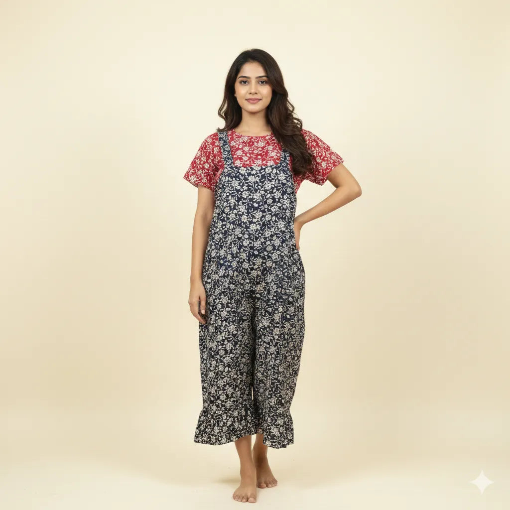 Trendy Dungaree Night Dress for Women