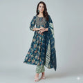 Anarkali Style Kurti Set with Pant and Dupatta