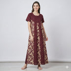 Long Pure Cotton Nighty for Women