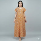 Smooth Fabric Button Style Nighty