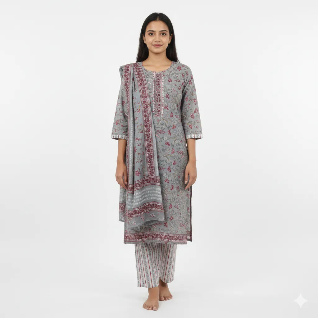 Soft Cotton Printed Kurti Set for Women