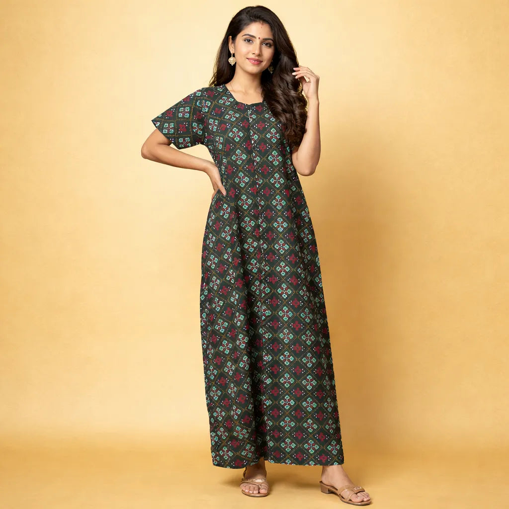 Comfortable Cotton Button Nighty